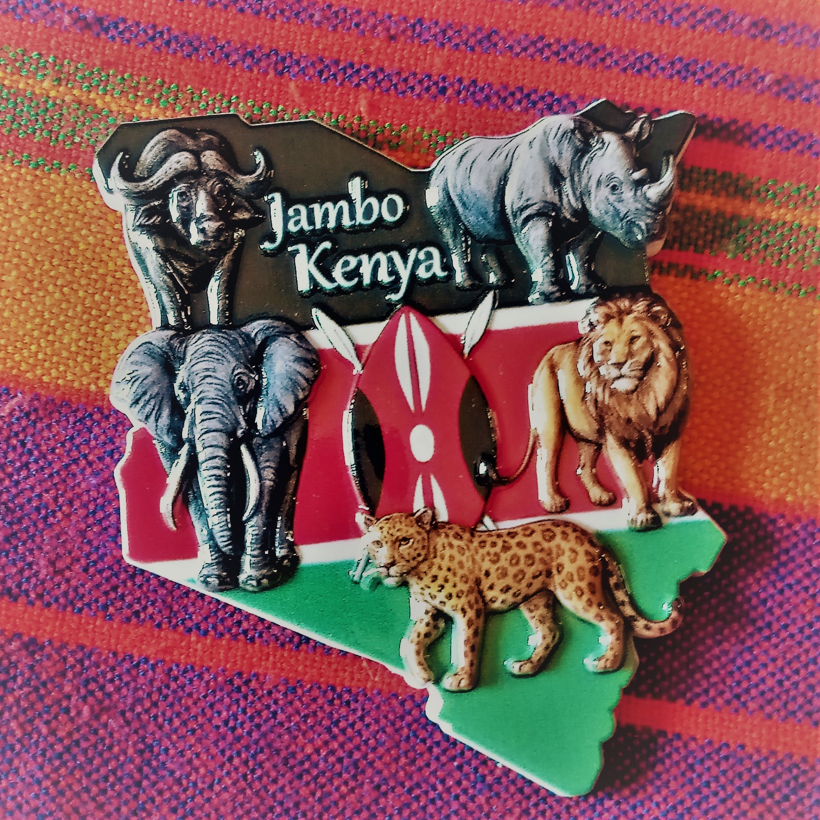 "Jambo Kenya" Big Five Souvenir Magnet